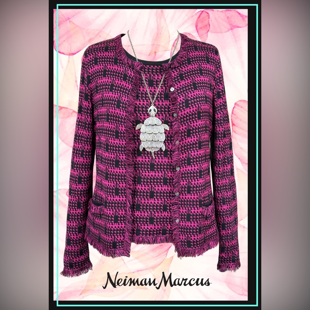 Neiman Marcus Two-Piece Silk Blazer